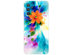 Coque souple Fleurs Oranges en gel Samsung Galaxy A32 5G