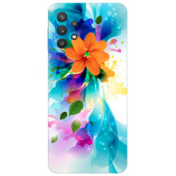 Coque souple Fleurs Oranges en gel Samsung Galaxy A32 5G