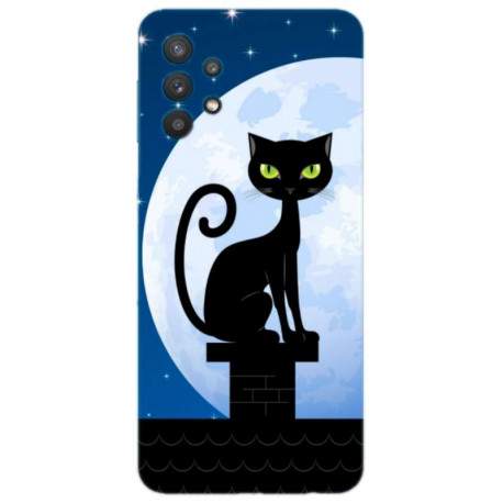 Coque souple Night Cat en gel Samsung A32 5G