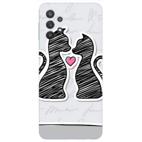 Coque souple Love Cat en gel Samsung Galaxy A52 5G