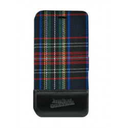 ETUI FOLIO Jean Paul GAULTIER TARTAN NOIR POUR IPHONE 5/5S/SE