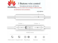 Ecouteurs HUAWEI Type C blancs avec telecommande