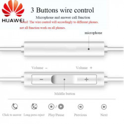 Ecouteurs HUAWEI Type C blancs avec telecommande