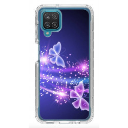 Coque souple SAMSUNG A12 Papillons Neon