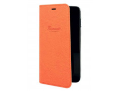 Etui rabattable original orange FACONNABLE pour iPhone 8+