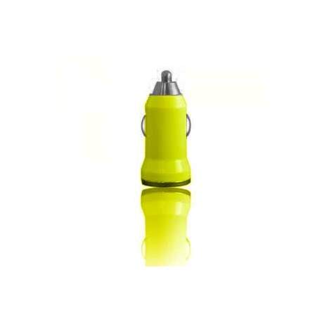 MINI Chargeur jaune 12 volts allume cigare pour téléphones, tablettes ou lecteurs MP3