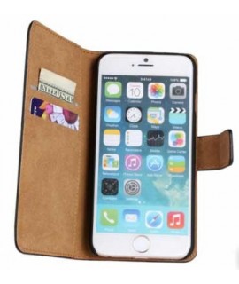 Etui cuir noir portefeuille pour iPhone SE 2020