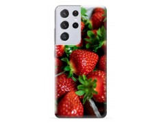 Coque Souple Fraise en gel pour SAMSUNG GALAXY S22 Ultra