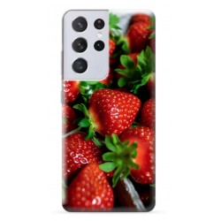 Coque Souple Fraise en gel pour SAMSUNG GALAXY S22 Ultra