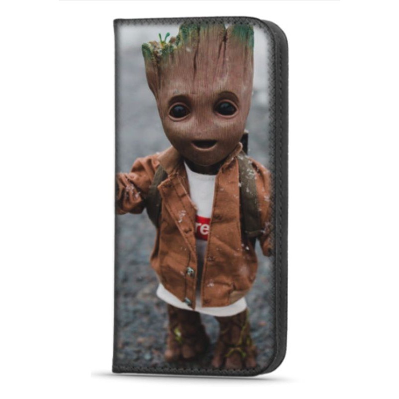 Etui portefeuille de protection à motif Groot