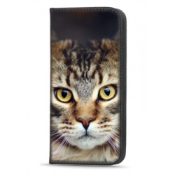 Etui portefeuille Chat gris Samsung Galaxy A13 5g