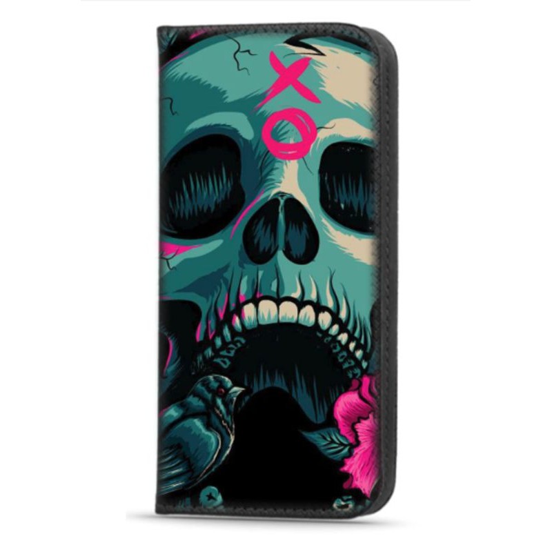 Etui portefeuille pink skull Samsung Galaxy A23 5g