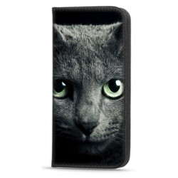 Etui portefeuille Chat gris Samsung Galaxy S20