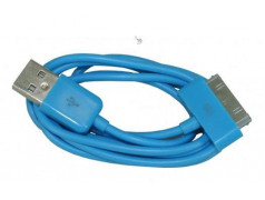 Câble USB bleu pour Iphone, Ipad et Ipod .