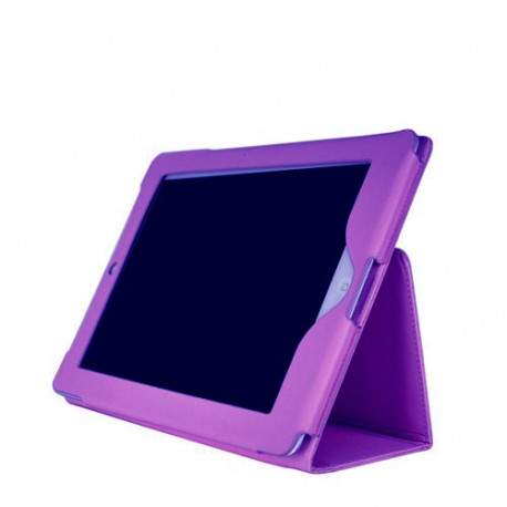 Etuis cuir 2 mauve pour IPAD 2