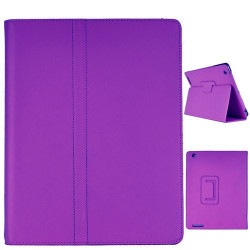 Etuis cuir 2 mauve pour IPAD 2