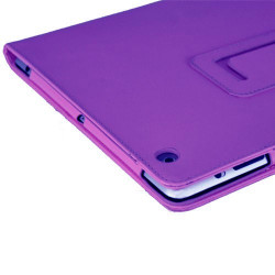 Etuis cuir 2 mauve pour IPAD 2