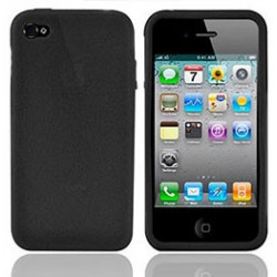 Coque silicone noire pour Iphone 4S