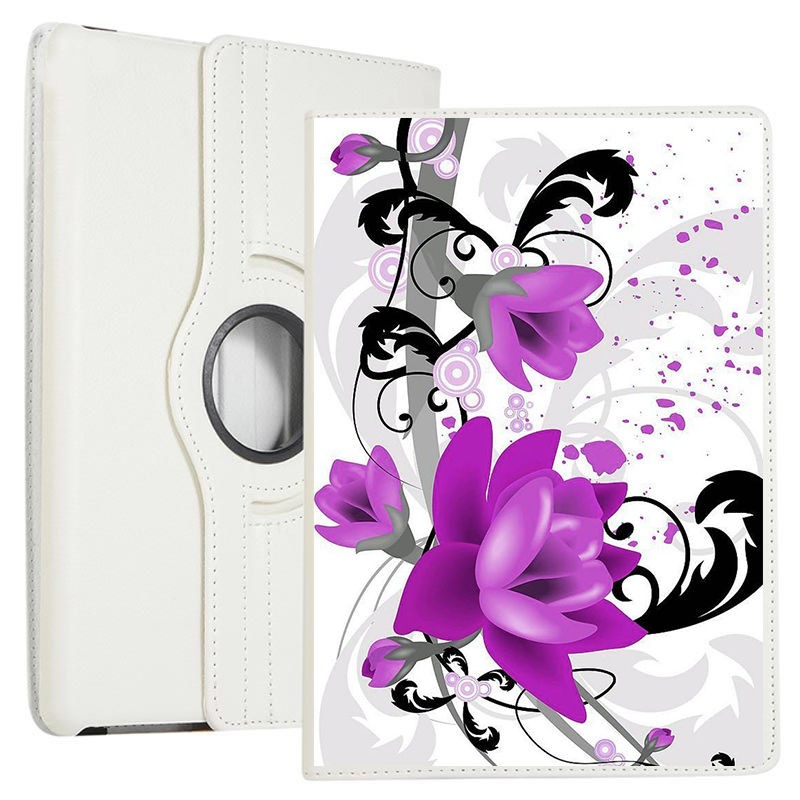 Etui 360 Fleur mauve pour tablette