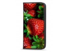 Etui portefeuille fraises pour iPhone 14 Pro