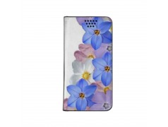 Etui portefeuille Fleur violette pour iPhone 14 Plus