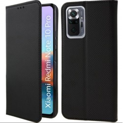 Etui portefeuille noir pour Xiaomi Redmi note 10 Pro