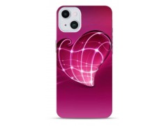 Coque Heart pink en gel pour iPhone 15