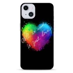 Coque Coeur Fluo en gel pour iPhone 15 Plus