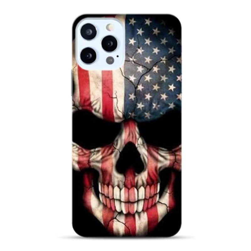 Coque US Skull en gel pour iPhone 15 Pro