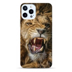 Coque Lion rugissant en gel pour iPhone 15 Pro