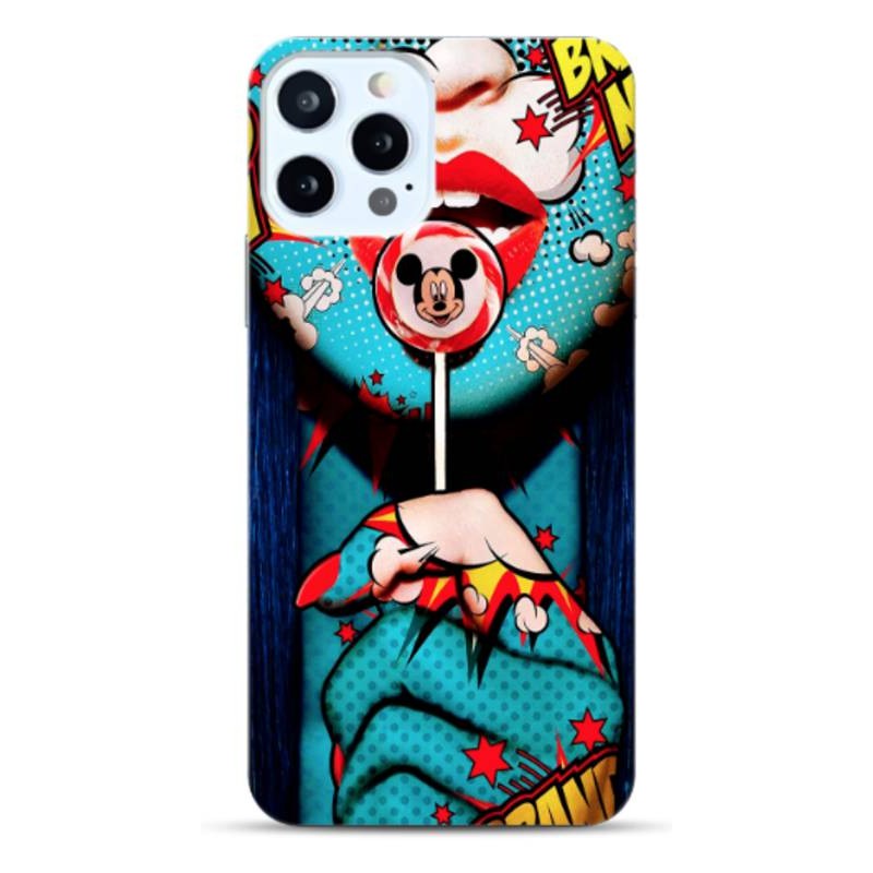 Coque Lollipop mouse en gel pour iPhone 15 Pro