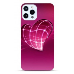 Coque pink heart en gel pour iPhone 15 Pro