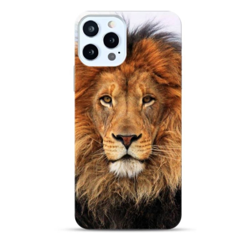 Coque lion en gel pour iPhone 15 Pro