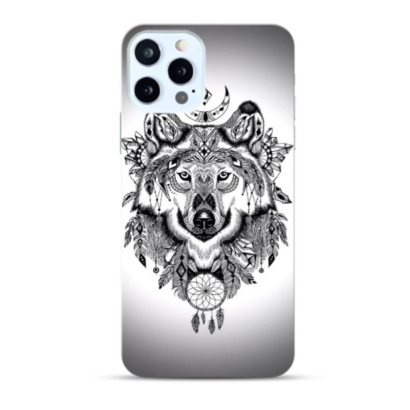 Coque Lion tribal en gel pour iPhone 15 Pro max