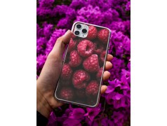 Coque Framboise en gel pour iPhone 15 Pro max