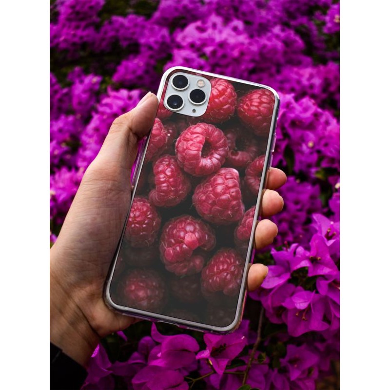 Coque Framboise en gel pour iPhone 15 Pro max