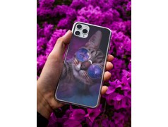 Coque Chat lunettes en gel pour iPhone 15 Pro max