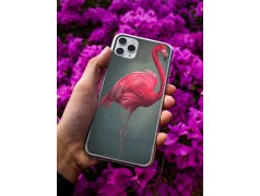 Coque Flamand rose en gel pour iPhone 15 Pro max