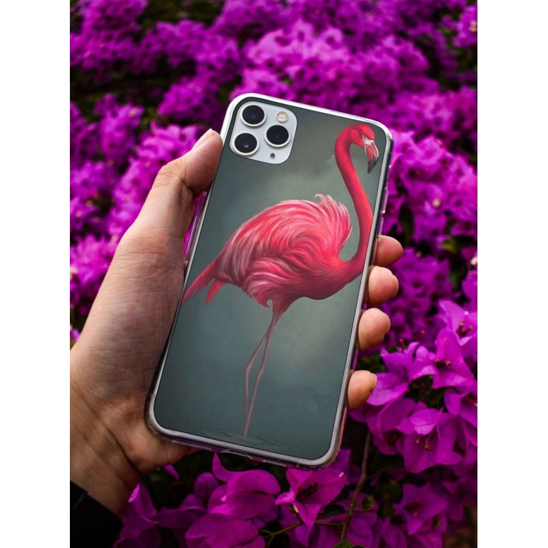 Coque Flamand rose en gel pour iPhone 15 Pro max