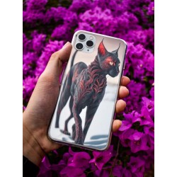 Coque Lynx noir en gel pour iPhone 15 Pro max