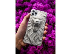 Coque Lion blanc en gel pour iPhone 15 Pro max