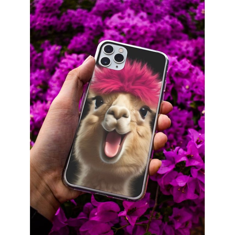 Coque Lama funcky en gel pour iPhone 15 Pro max