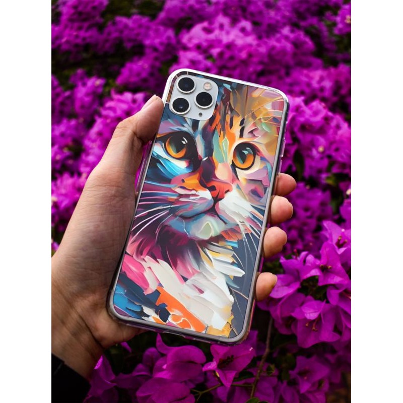 Coque Cat color en gel pour iPhone 15 Pro max