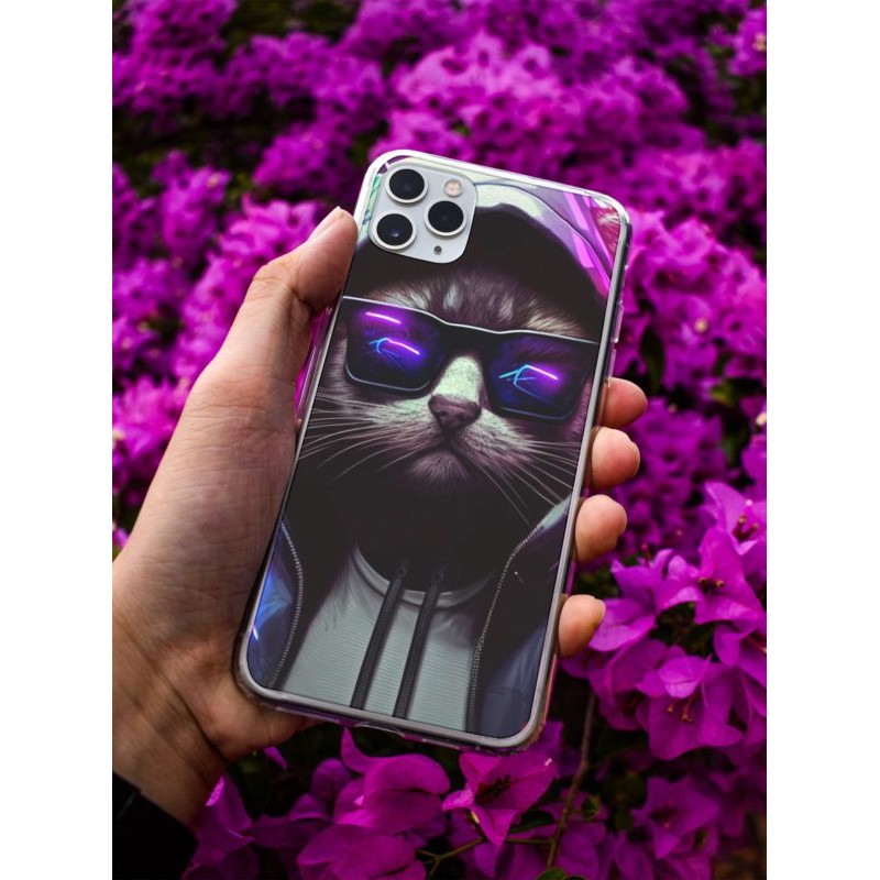 Coque Rap cat en gel pour iPhone 15 Pro max