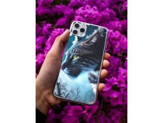 Coque Snow cat en gel pour iPhone 15 Pro max