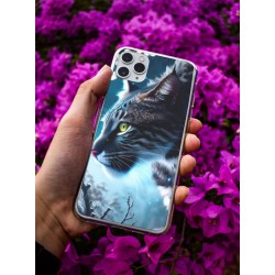 Coque Snow cat en gel pour iPhone 15 Pro max