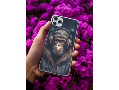 Coque singe music en gel pour iPhone 15 Pro max