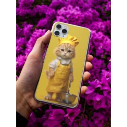 Coque chat cuisine en gel pour iPhone 15 Pro max