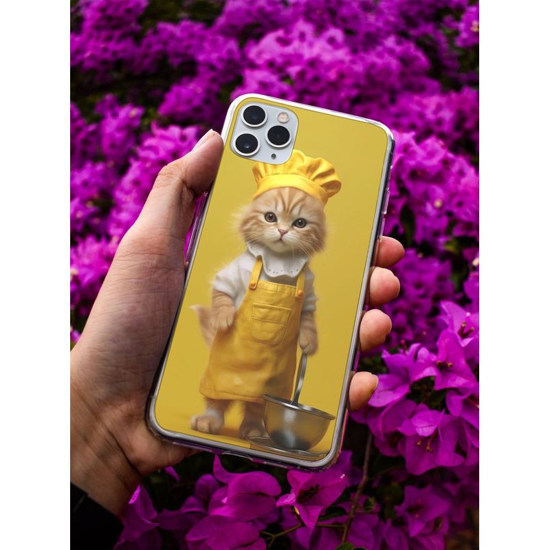 Coque chat cuisine en gel pour iPhone 15 Pro max