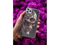 Coque Metal skull en gel pour iPhone 15 Pro max